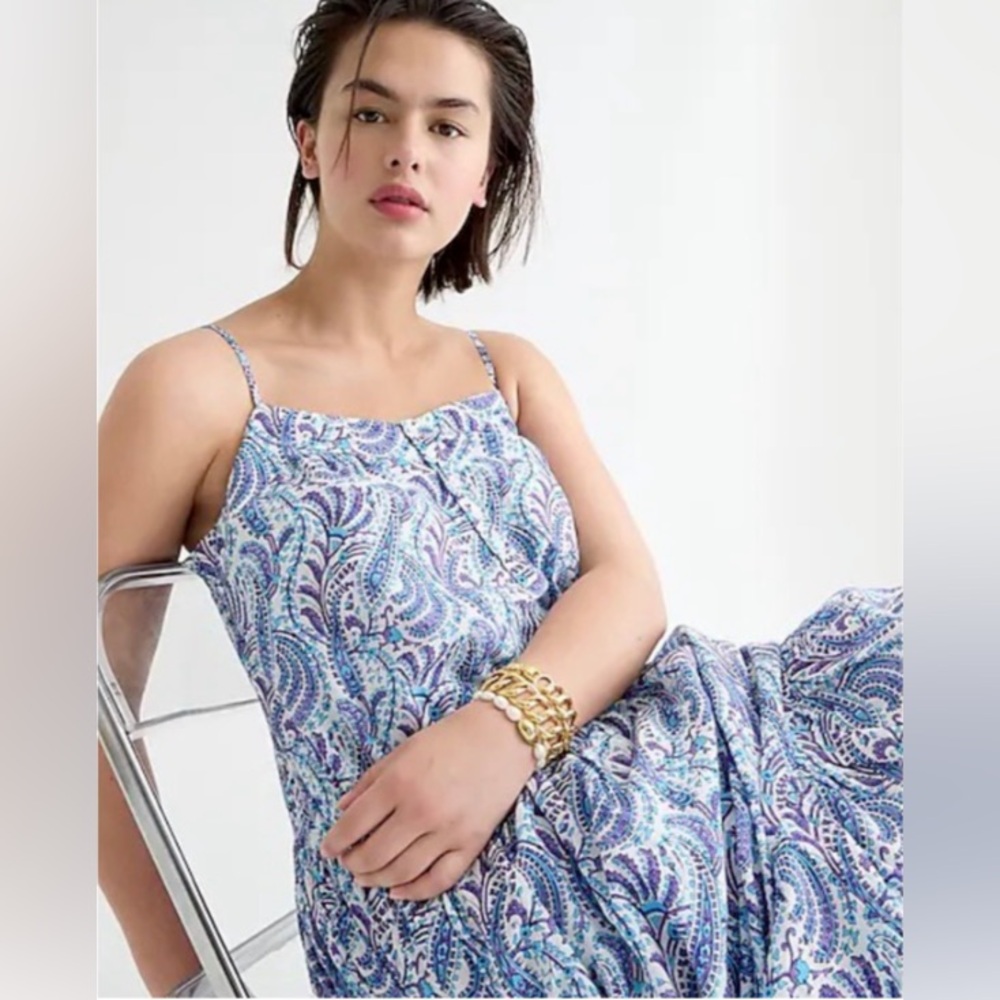 NWT J CREW TIERED COTTON VOILE SHIFT MAXI DRESS ✨